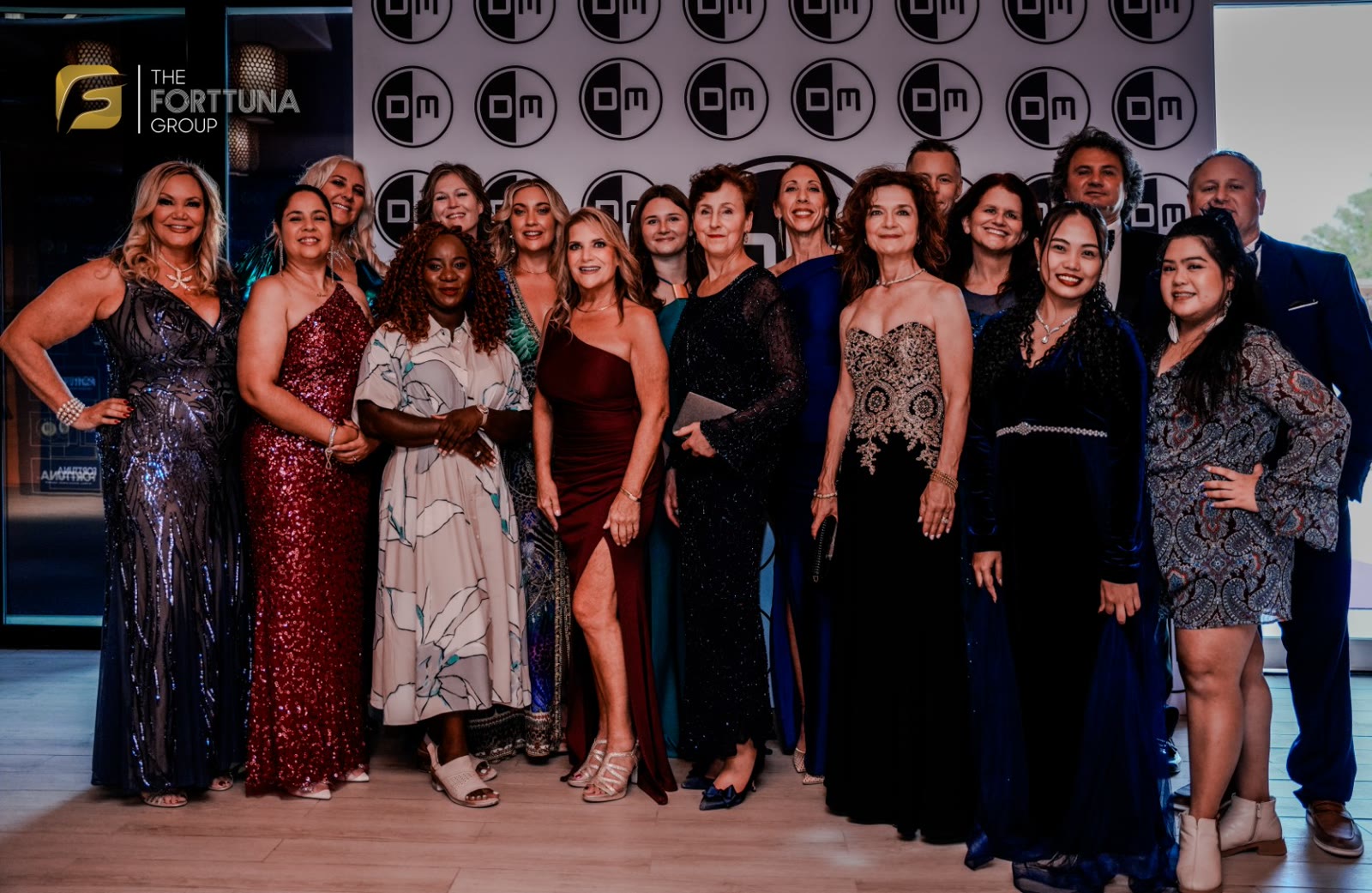 Esther Tsedey with Melanie Warner and guests at Defining Moments in Dubai